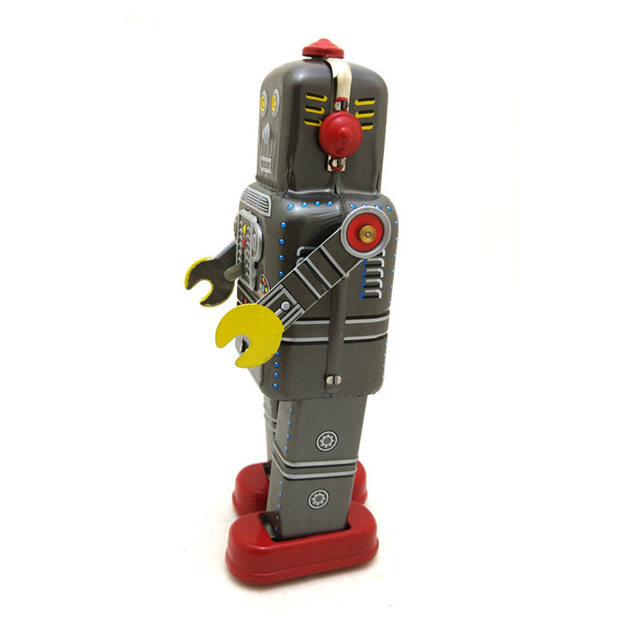 Collectible Antique Tin Toys Funny Metal Winding-up Walking Space Man Robots Desk Craft Home Decoration Action figure MS439