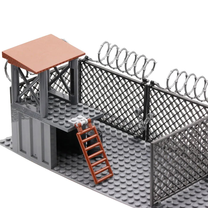 Wire Mesh Zombies Prison Post The Walking Dead City SWAT Building Blocks Mini Action Figures Part Bricks Education Toys for Boys