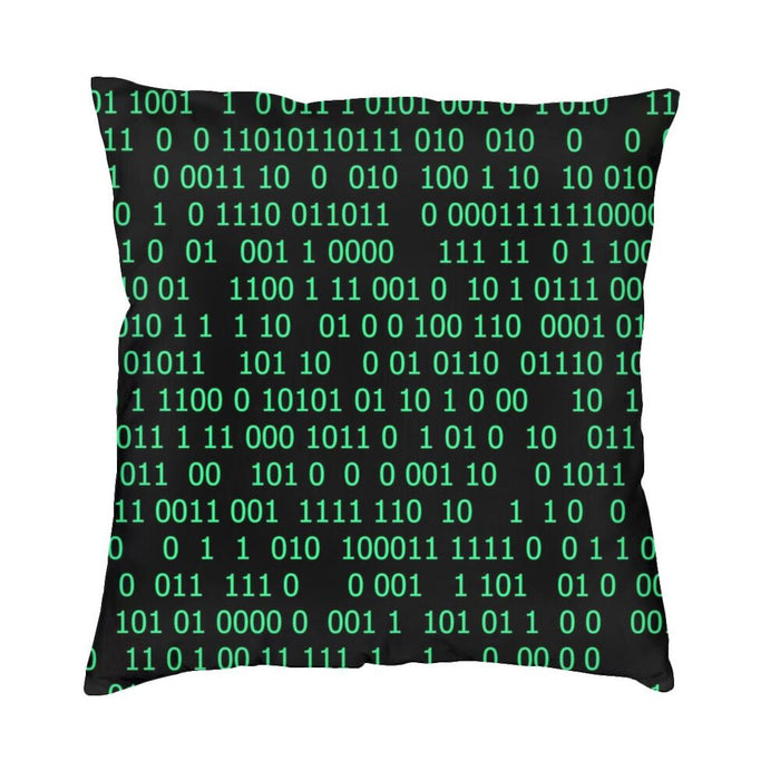 Computer Developer Binary Code Cushion Cover Programmer Coding Hacker Tech Floor Pillow Case For Sofa Pillowcase Home Decor