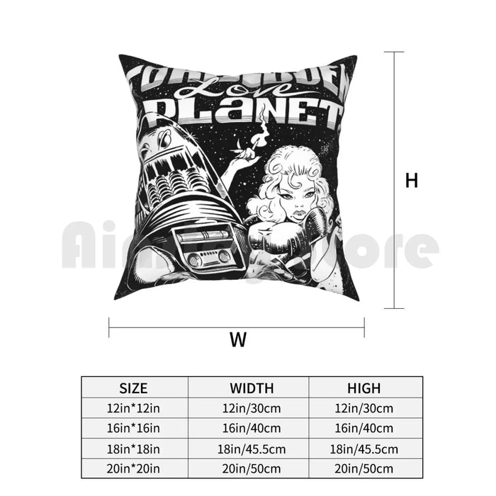 Forbidden Love Planet Pillow Case Printed Home Soft DIY Pillow cover Sci Fi Science Fiction Anne Francis Robby The Robot