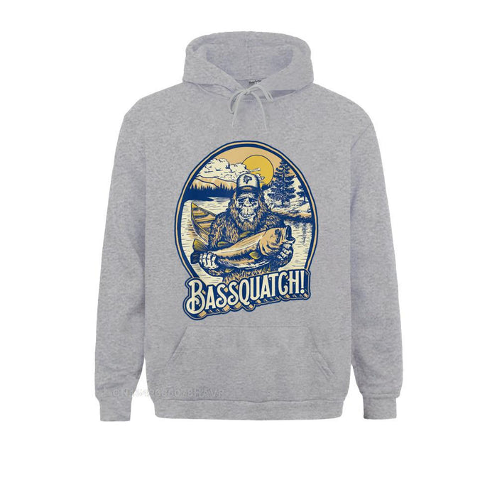 Bassquatch! Bass Fisherman Sasquatch Hoodie