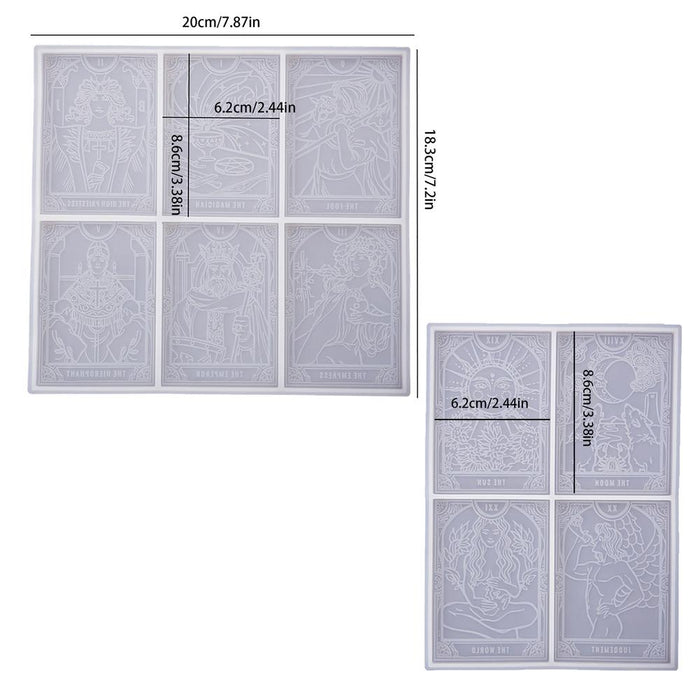 Tarot Cards Resin Mould Set