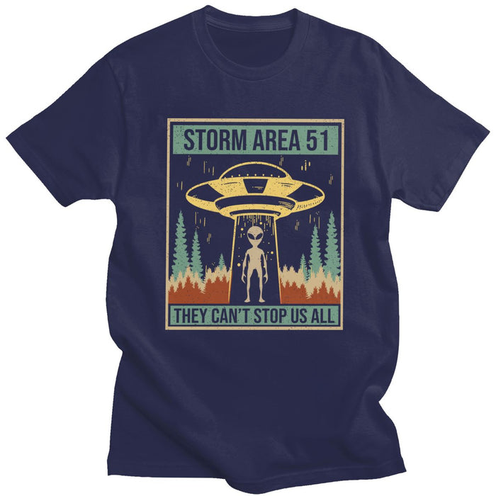 Retro Storm Area 51 They Can't Stop Us All T-Shirt