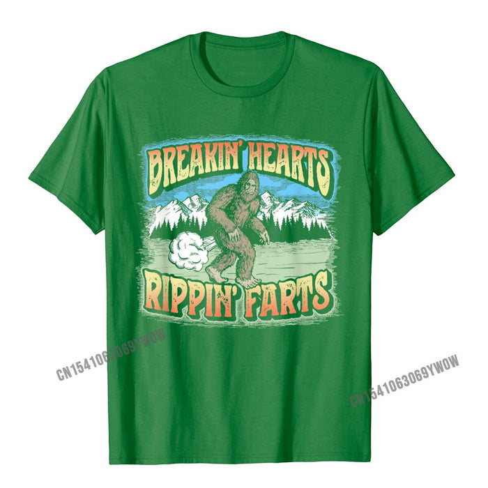 Breakin Hearts Rippin Farts Bigfoot T-Shirt