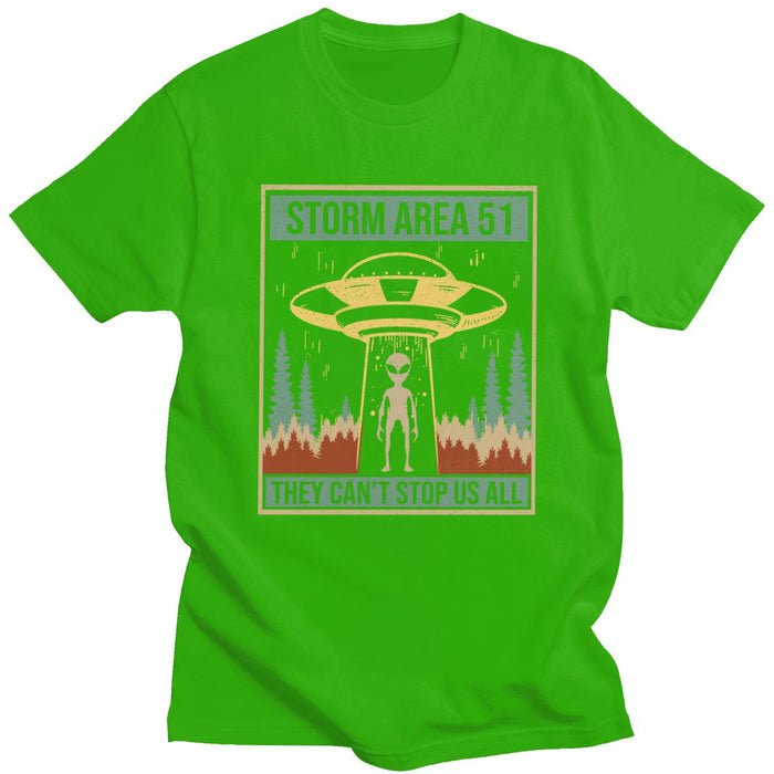 Retro Storm Area 51 They Can't Stop Us All T-Shirt