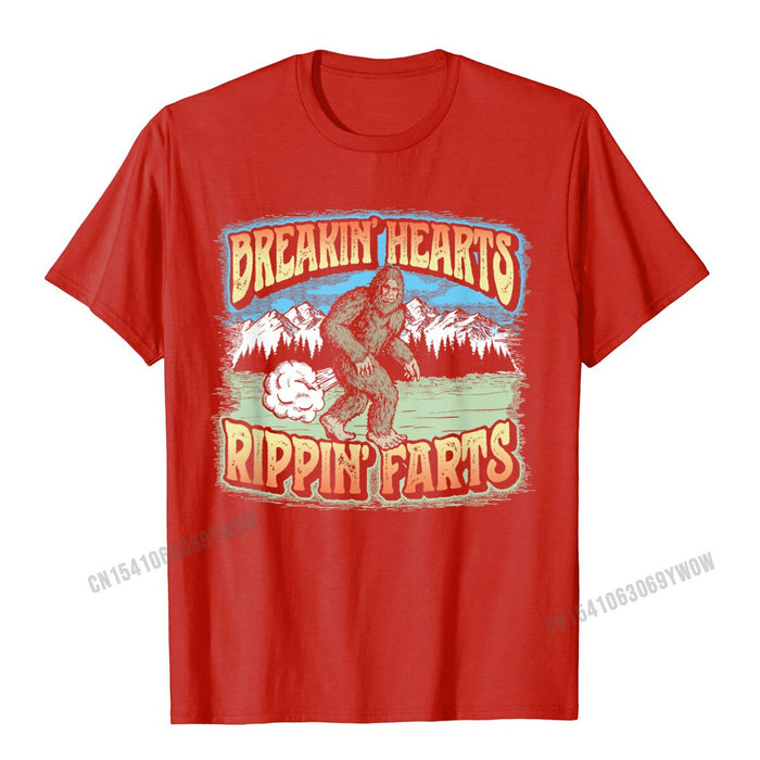 Breakin Hearts Rippin Farts Bigfoot T-Shirt