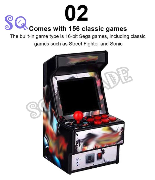 New Mini Arcade Game Machine 16bit For Sega 156 In 1 Games Classical Retro Handheld Video Game