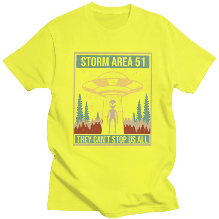 Retro Storm Area 51 They Can't Stop Us All T-Shirt