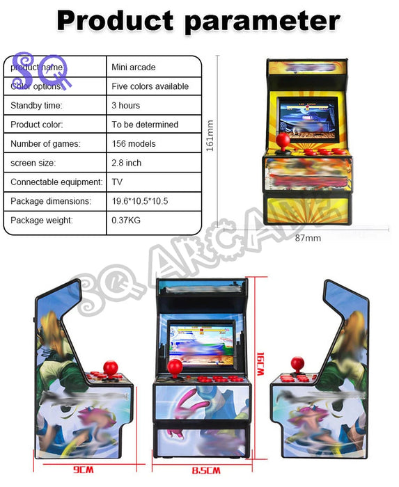 New Mini Arcade Game Machine 16bit For Sega 156 In 1 Games Classical Retro Handheld Video Game