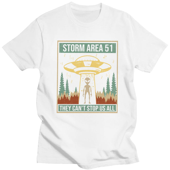 Retro Storm Area 51 They Can't Stop Us All T-Shirt