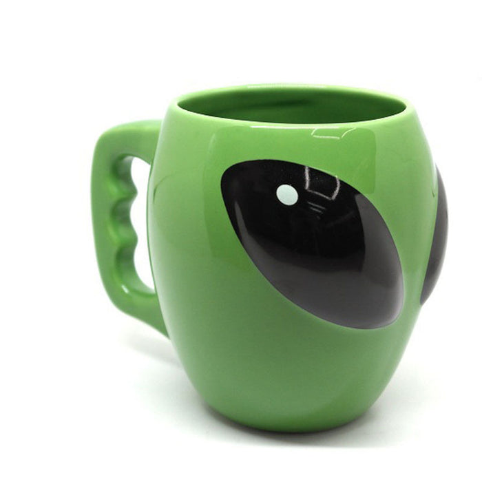 Cartoon Creative Green Alien Ceramic Cups Interesting Fashion Coffee Cup Birthday Gift Water Cup Wholesale Turkish Coffee Cups