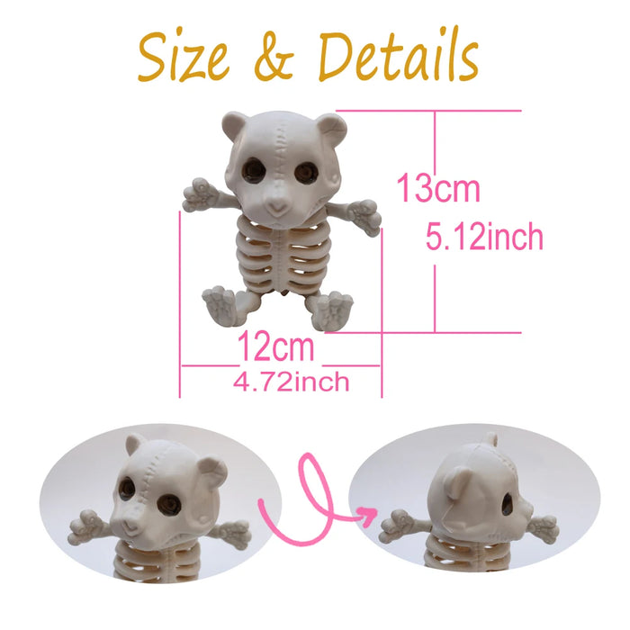 Teddy Bear Bones Skeleton Halloween Decoration Animal Pretty Cute Ornaments Hallowmas Horror Props Party Baby Girls Boy Gifts