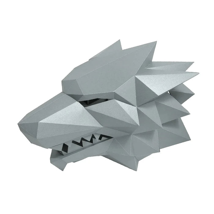 3D Paper Mask Fashion Werewolf Animal Costume Cosplay DIY Paper Craft Model Mask Christmas Halloween Prom Party Gift