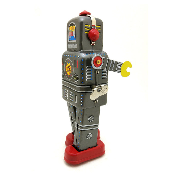 Collectible Antique Tin Toys Funny Metal Winding-up Walking Space Man Robots Desk Craft Home Decoration Action figure MS439