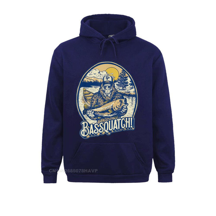 Bassquatch! Bass Fisherman Sasquatch Hoodie