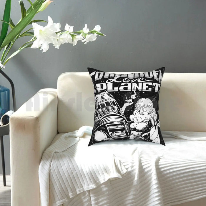 Forbidden Love Planet Pillow Case Printed Home Soft DIY Pillow cover Sci Fi Science Fiction Anne Francis Robby The Robot