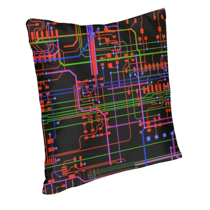 Geek Computer Circuit Board Cushion Cover 40x40cm Programmer Hacker Tech Soft Luxury Throw Pillow Home Decor