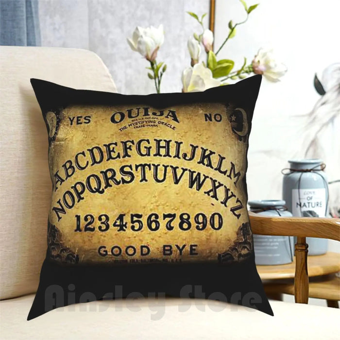 Ouija Game Board Pillow Case Printed Home Soft DIY Pillow cover Board Games Ouija Ghosts Horor Films People Spirits Family