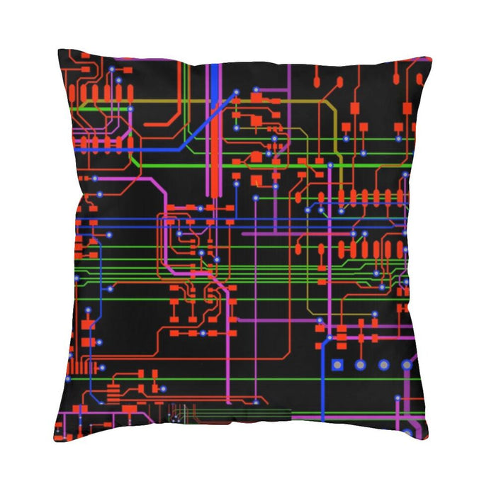 Geek Computer Circuit Board Cushion Cover 40x40cm Programmer Hacker Tech Soft Luxury Throw Pillow Home Decor