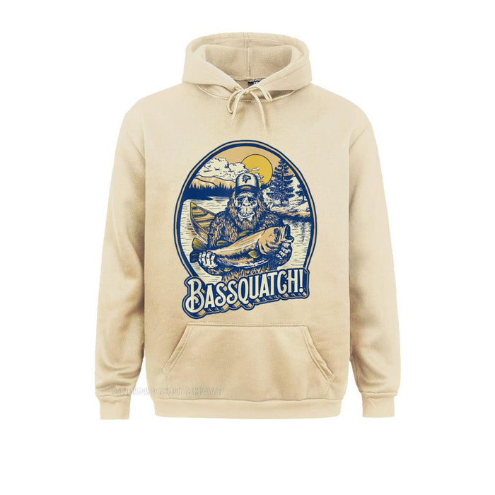 Bassquatch! Bass Fisherman Sasquatch Hoodie