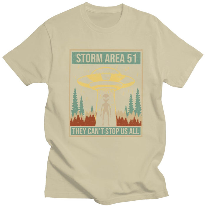 Retro Storm Area 51 They Can't Stop Us All T-Shirt