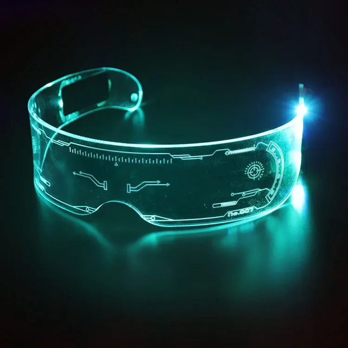 Cool Led Glasses Luminous Sunglasses Cyberpunk  flash Party Glasses Rave Neon Mask Toys Vocal Concert Decorative Glasses  DJ