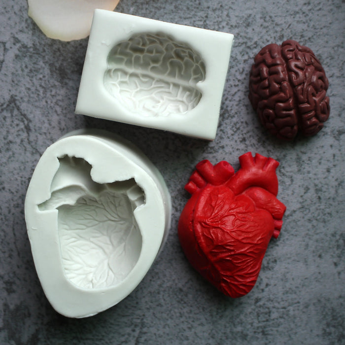 Heart And Brain Silicone Mold