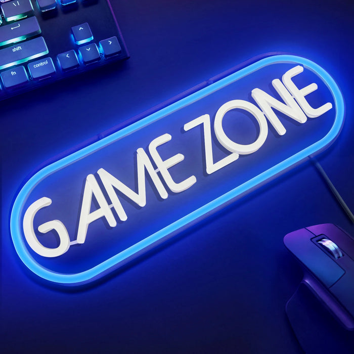 Game Room Neon Signs Wall Decor Neon Lights LED Neon Signs For Gaming Zone Night Light Boys Gift Bedroom Decoration 40x20cm