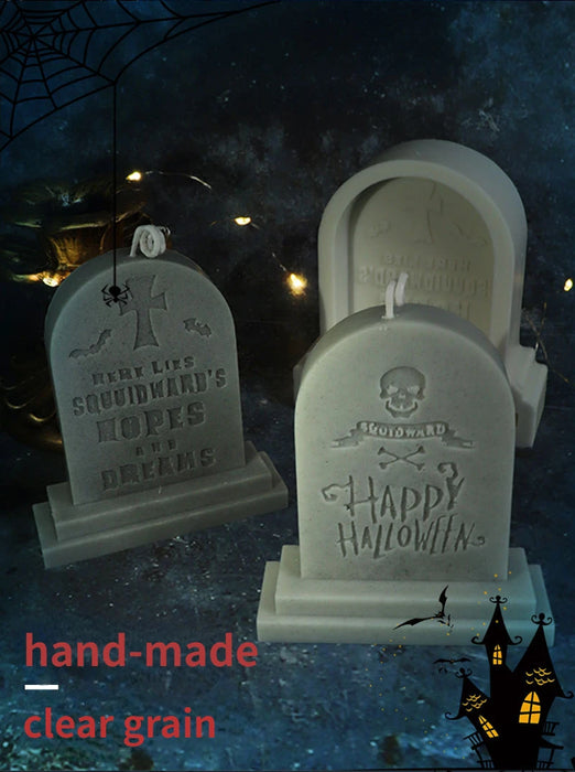 Halloween Decorative Silicone Candle Mold, DIY Aromatherapy Plaster, Resin Mold, Home Decor, Handmade Gifts