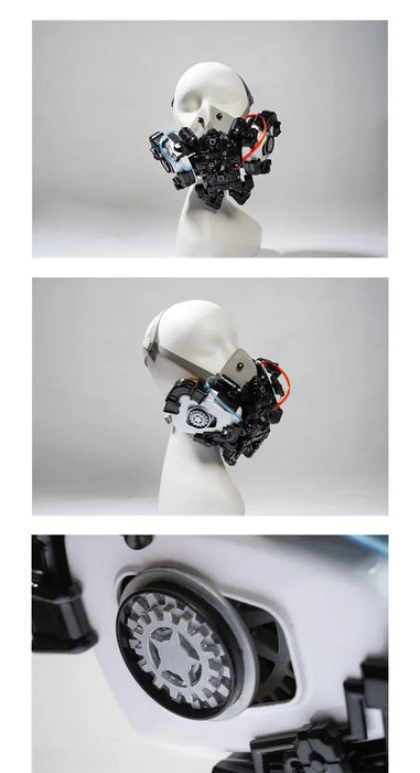 Hot Cyberpunk Luminous Gloves Ears&Headset Technological functional Headphone Headset Cosplay Prop Punk Headset Mask Gifts