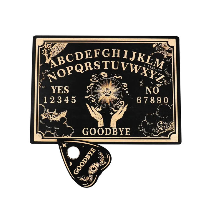 12 Inch Ouija Board Wooden Divination Pendulum Board Engraved Magic Board Witch Sun Pendulum Board Kit Wiccan Altar Supplies