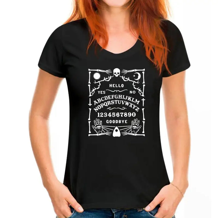 MenS Slogan T Shirt Ouija Board Skeleton Gothic Halloween Ghost Hunter V2 Confortable Tee Shirt