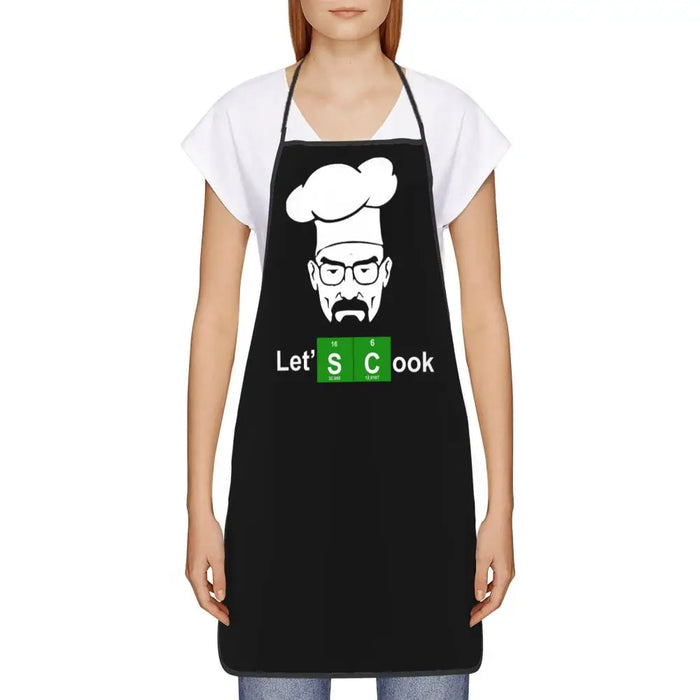 Funny Walter White Let S Cook Breaking Bad Bib Aprons Men Women Unisex Kitchen Chef Tablier Cuisine for Cooking Baking Gardening