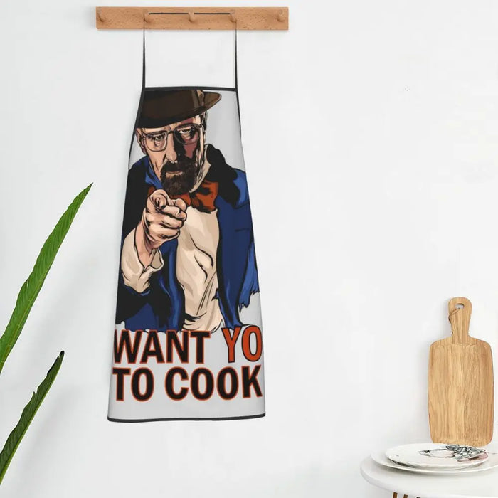 Funny Walter White Let S Cook Breaking Bad Bib Aprons Men Women Unisex Kitchen Chef Tablier Cuisine for Cooking Baking Gardening