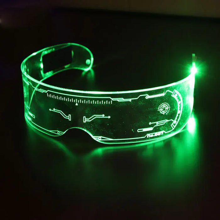 Cool Led Glasses Luminous Sunglasses Cyberpunk  flash Party Glasses Rave Neon Mask Toys Vocal Concert Decorative Glasses  DJ