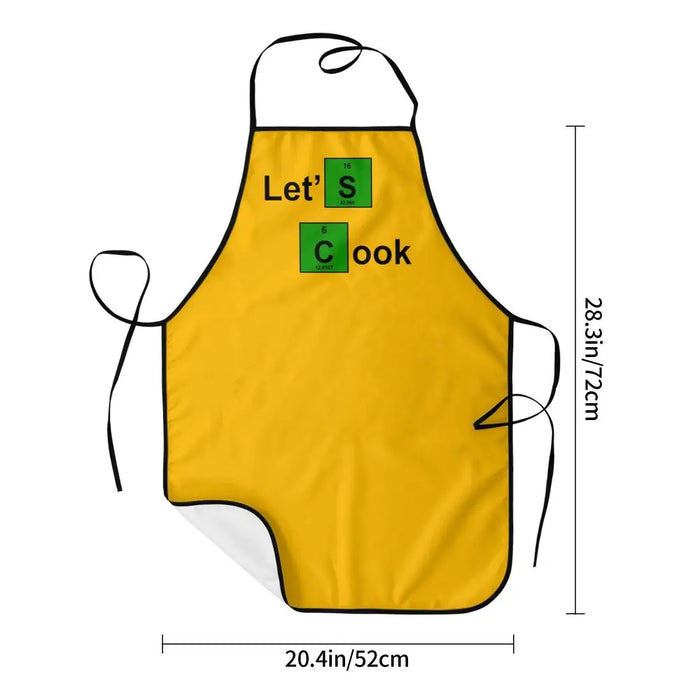 Funny Walter White Let S Cook Breaking Bad Bib Aprons Men Women Unisex Kitchen Chef Tablier Cuisine for Cooking Baking Gardening