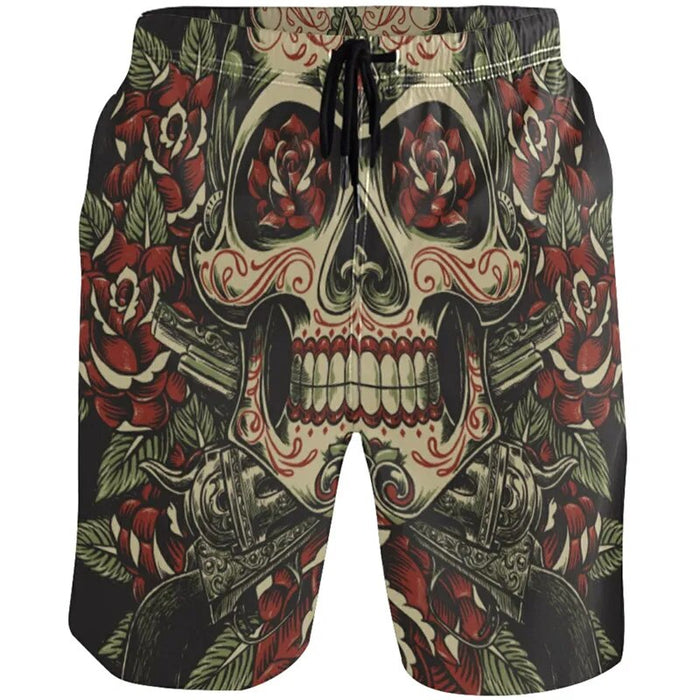 Day of dead Skull board shorts