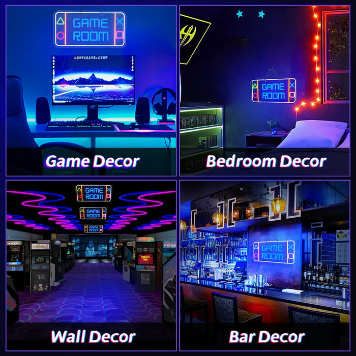 Game Room Neon Signs Wall Decor Neon Lights LED Neon Signs For Gaming Zone Night Light Boys Gift Bedroom Decoration 40x20cm