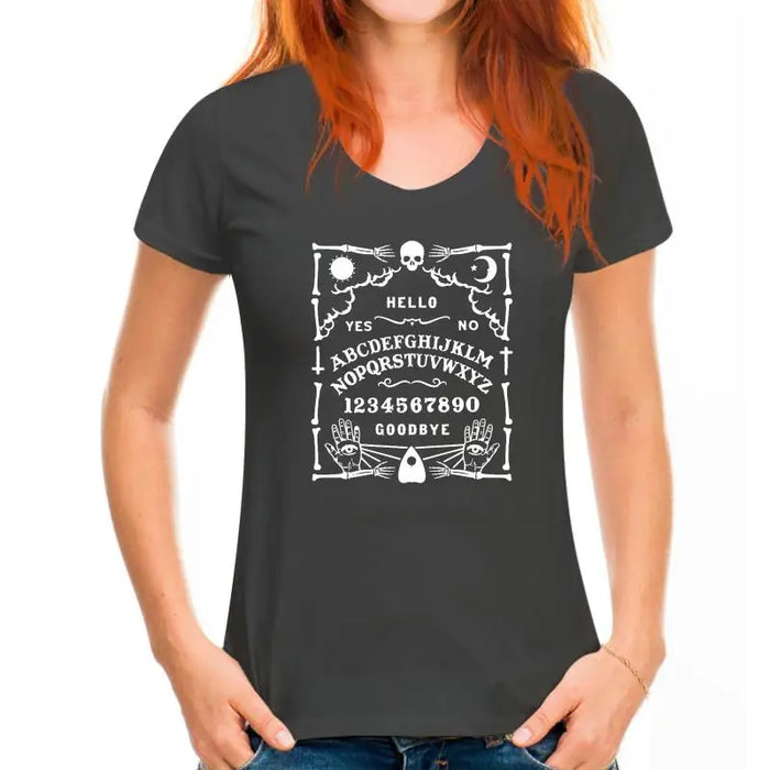 MenS Slogan T Shirt Ouija Board Skeleton Gothic Halloween Ghost Hunter V2 Confortable Tee Shirt