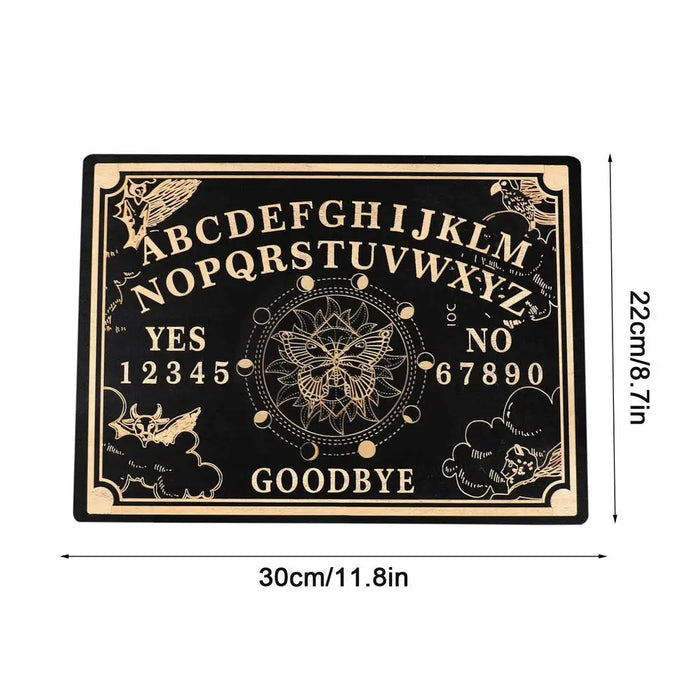 12 Inch Ouija Board Wooden Divination Pendulum Board Engraved Magic Board Witch Sun Pendulum Board Kit Wiccan Altar Supplies