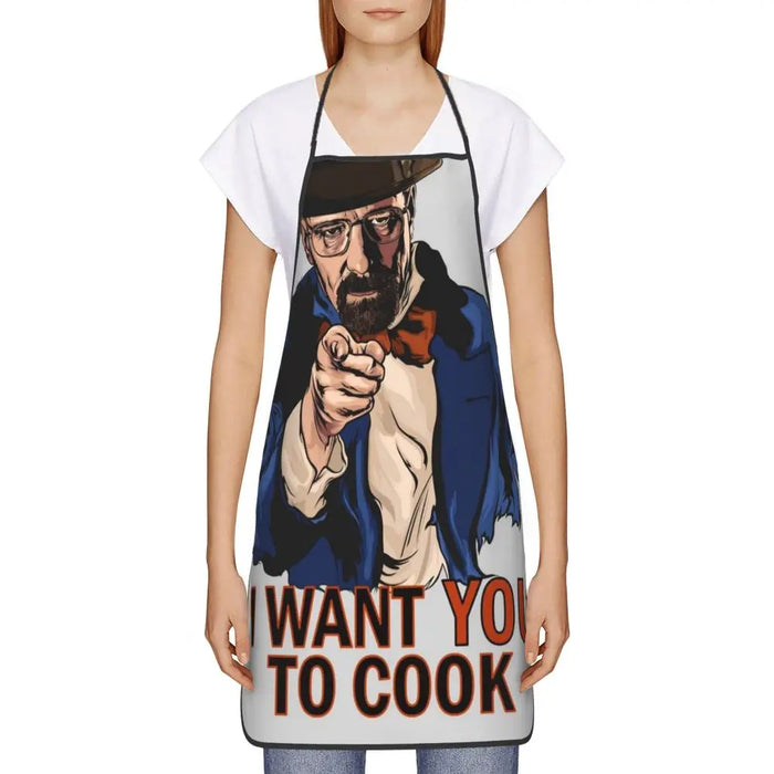 Funny Walter White Let S Cook Breaking Bad Bib Aprons Men Women Unisex Kitchen Chef Tablier Cuisine for Cooking Baking Gardening