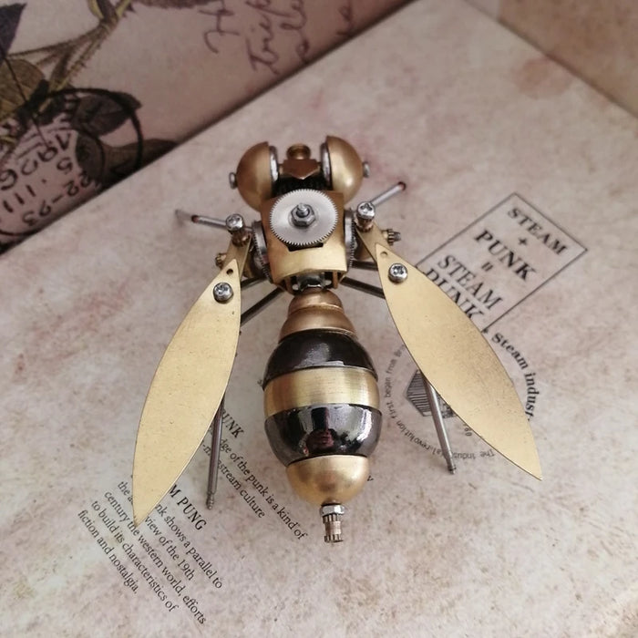 Creative Steampunk Mechanical Insect ornaments Full Metal Bee Model Feature Handmade Crafts Furnishing Home Decoration