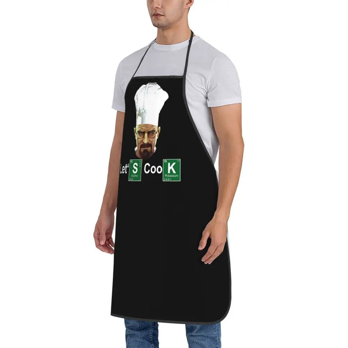 Funny Walter White Let S Cook Breaking Bad Bib Aprons Men Women Unisex Kitchen Chef Tablier Cuisine for Cooking Baking Gardening