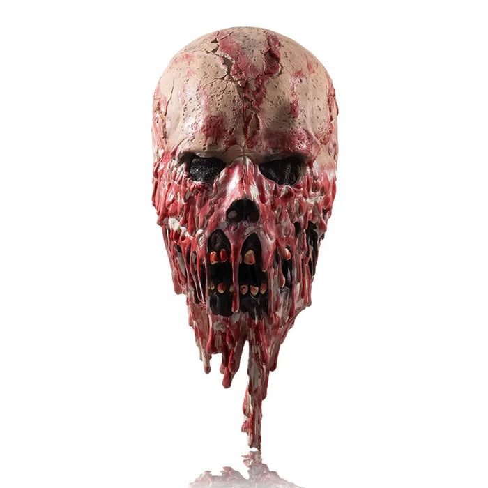 Scary Skeleton Full Face Latex Masks, Realistic Costume Props, Horror Bloody Skull Mask, Halloween Party Cos