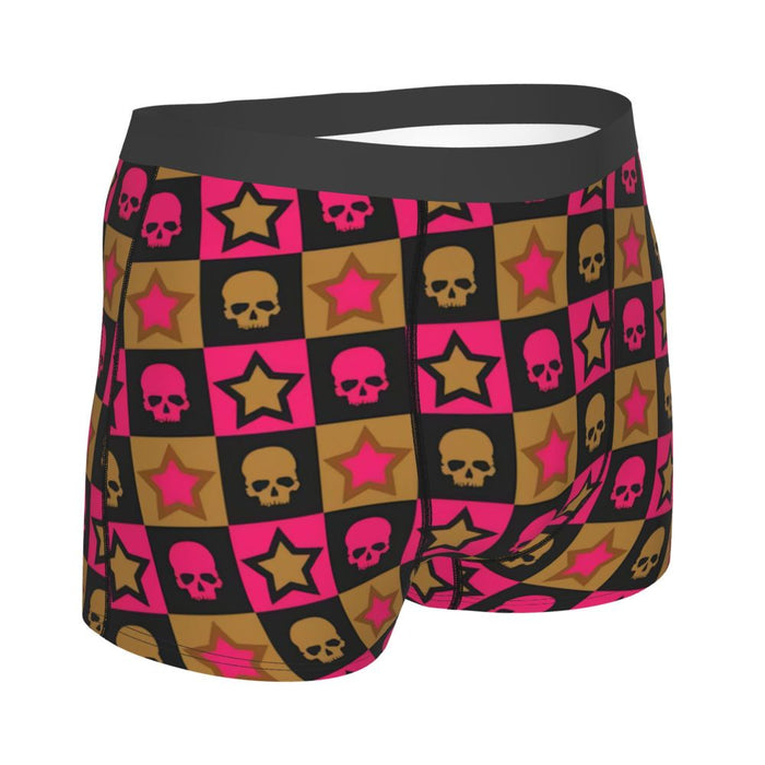 Custom Sexy Gothic Skeleton Death Skull Boxers Shorts Panties Men's Underpants Breathbale Briefs Underwear