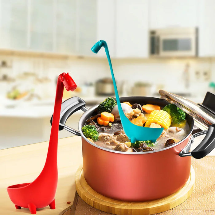 FHEAL Cute Giraffe Soup Spoon With Long Handle Food-grade PP Tableware Spoon Cooking Utensils Kitchen Gadgets