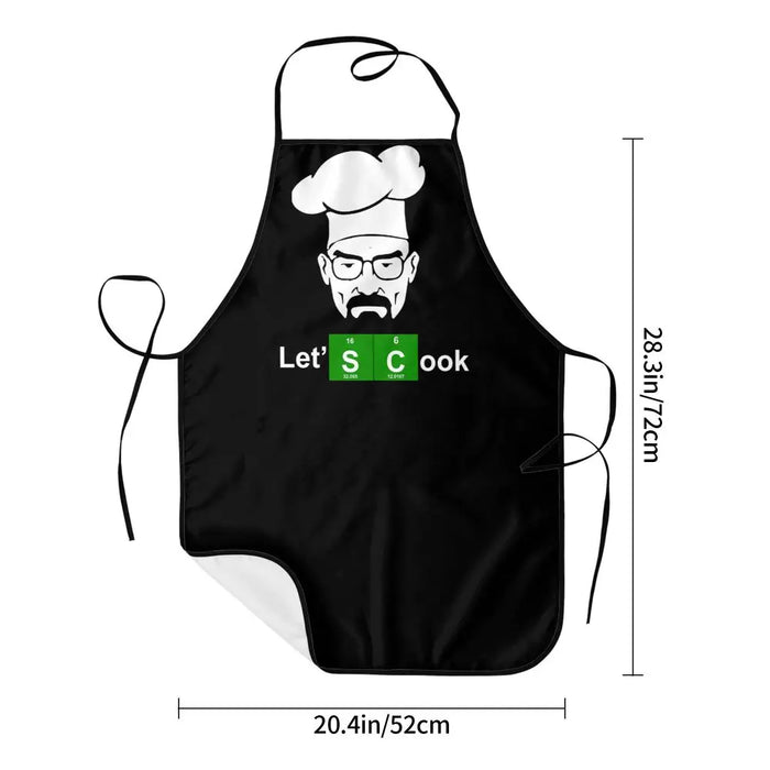 Funny Walter White Let S Cook Breaking Bad Bib Aprons Men Women Unisex Kitchen Chef Tablier Cuisine for Cooking Baking Gardening