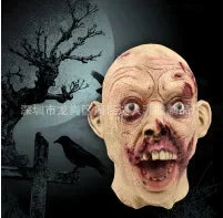 1Pc New Halloween Horror Gory Zombie Pointed Teeth Half Face Mask Mutant Zombie Latex Masks Scary Mask  Halloween Mask