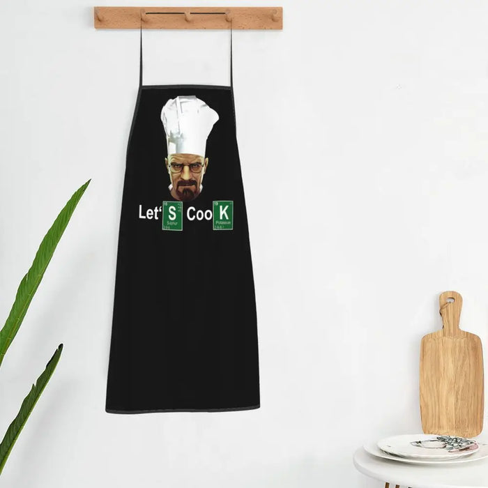 Funny Walter White Let S Cook Breaking Bad Bib Aprons Men Women Unisex Kitchen Chef Tablier Cuisine for Cooking Baking Gardening