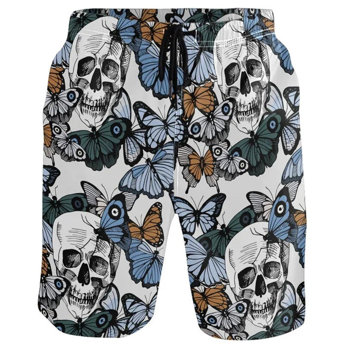 Horror Skull Graphic Shorts Pants